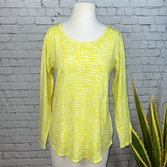 MARLED Sweater, Polka Dot, Yellow Green, Size M - Picture 1 of 7